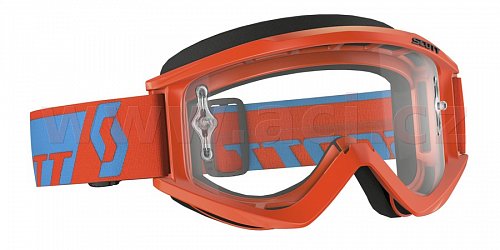 brýle RECOIL XI WORKS, SCOTT - USA (oranžové, čiré plexi s čepy pro slídy)